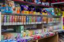 Disposable vapes of varying flavours on sale in a store close to Birmingham (Jacob King/PA)