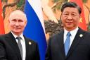 Chinese President Xi Jinping, right, and Russian President Vladimir Putin pose for a photo prior to their talks on the sidelines of the Belt and Road Forum in Beijing, China in 2023 (Sergei Guneyev/AP)