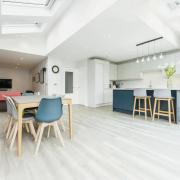 The semi-detached property's standout feature is its open plan kitchen diner