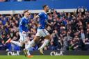 Dwight McNeil (right) scored for Everton on his 200th Premier League appearance (Peter Byrne/PA)