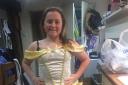 Hannah Surridge from Wheatfield School, St Albans, dressed as Belle from Beauty and the Beast