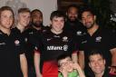 Saracens Rugby Club players takeover Nando's in Chequer Street, St Albans