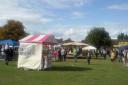 Crowds enjoy the stalls and fairground rides at Welham Green 'balloon day'