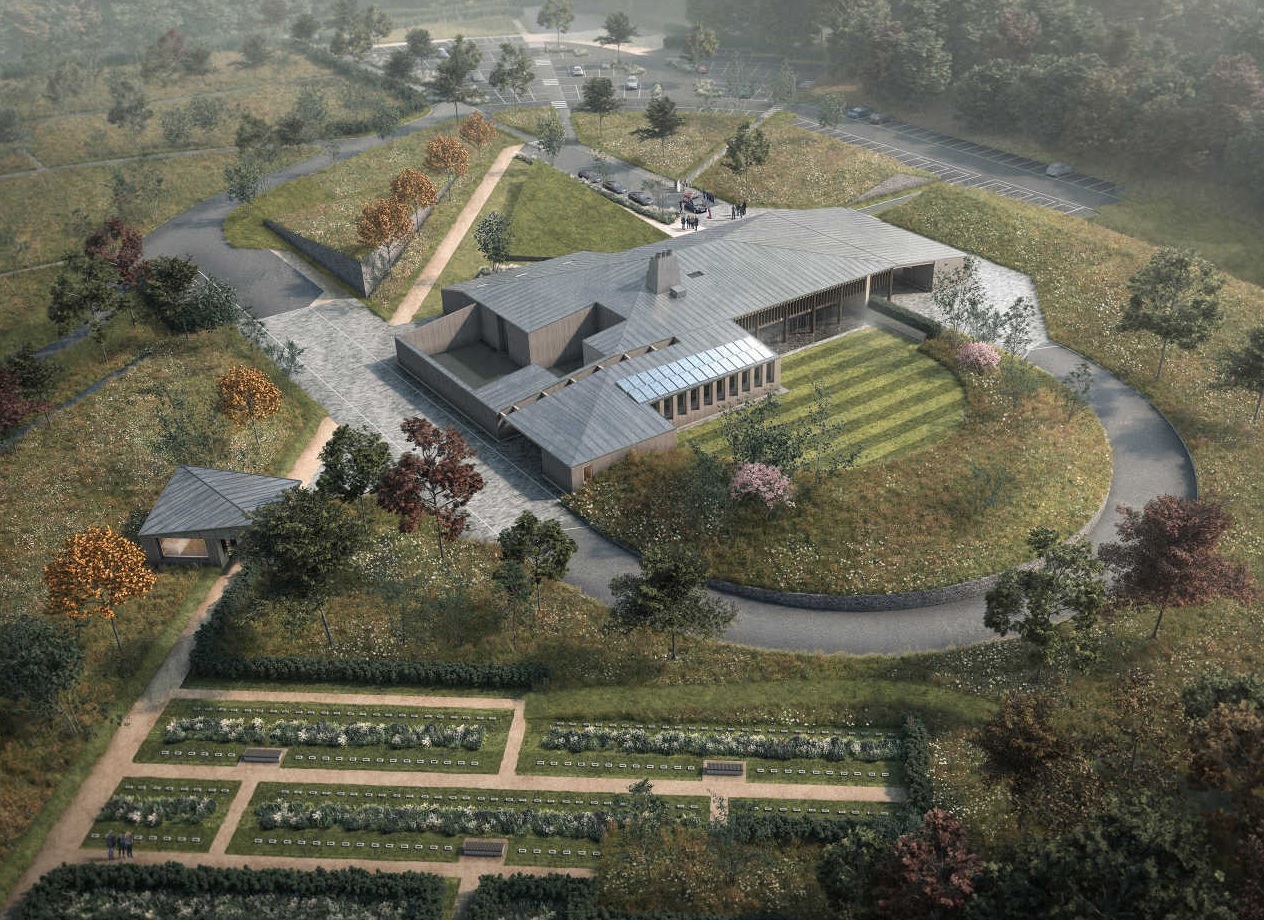 An overhead render of what the crematorium is planned to look like