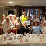 Chris Berry presents the £500 cheque from Arriva to VAEF Befriending Service
