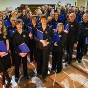 St Albans Choral Society prepares to sing in a concert at the Cathedral. Photographer: Jim Paterson