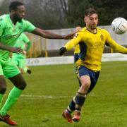 Joe Iaciofano in action against Oxford City. Picture: Leigh Page