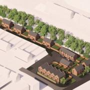 A CGI of the proposed social housing scheme. Credit: St Albans City & District Council
