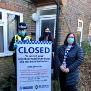 A closure order is in place at an address in Sleapshyde Lane, Smallford (photo Hertfordshire Constabulary)