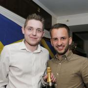 Sam Merson (right) was named Supporters' Player of the Season. Picture: Leigh Page