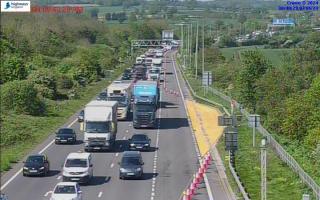 A crash on the M25 has caused heavy delays near Potters Bar and South Mimms.