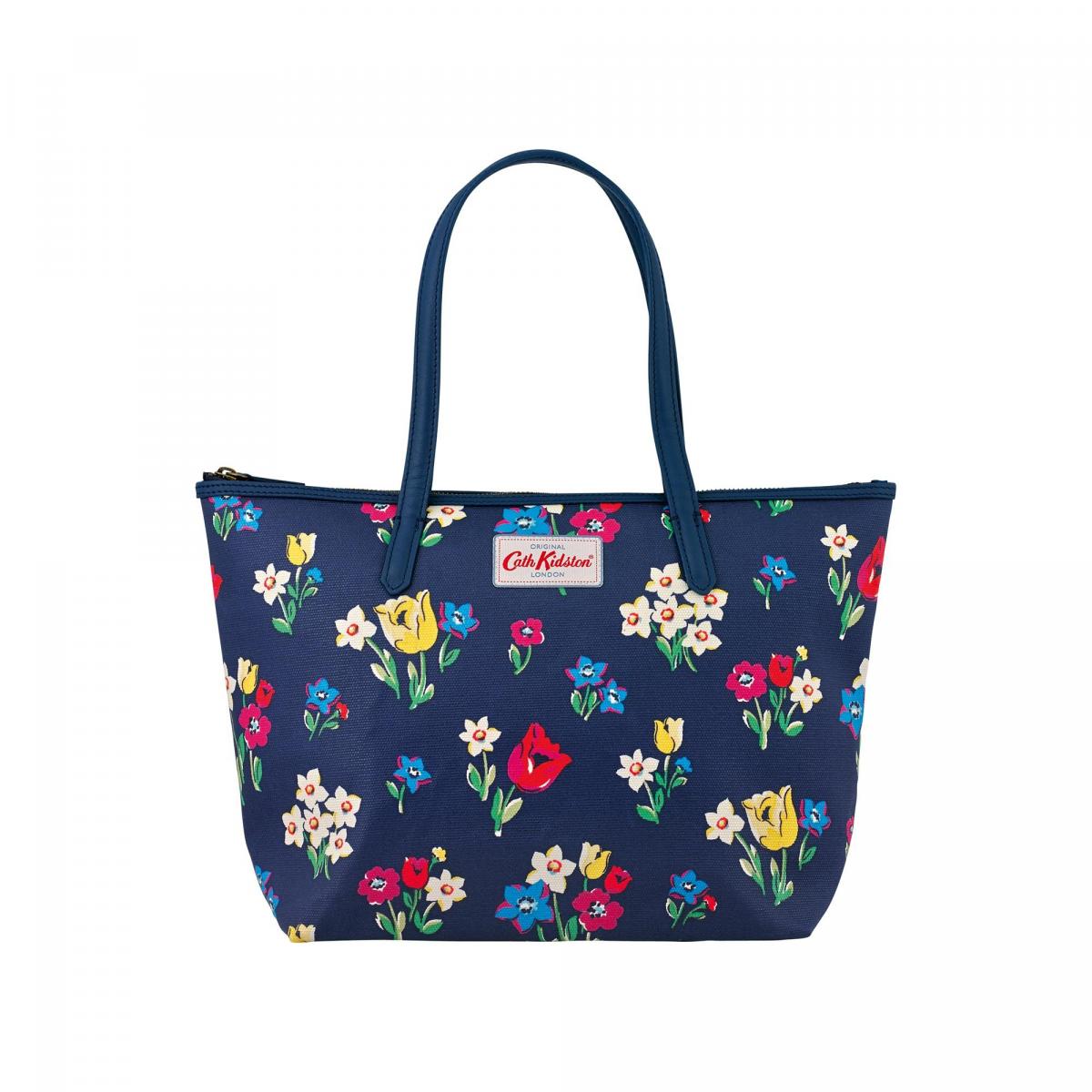 Cath Kidston in John Lewis, paradise bunch small leather trim tote, £60