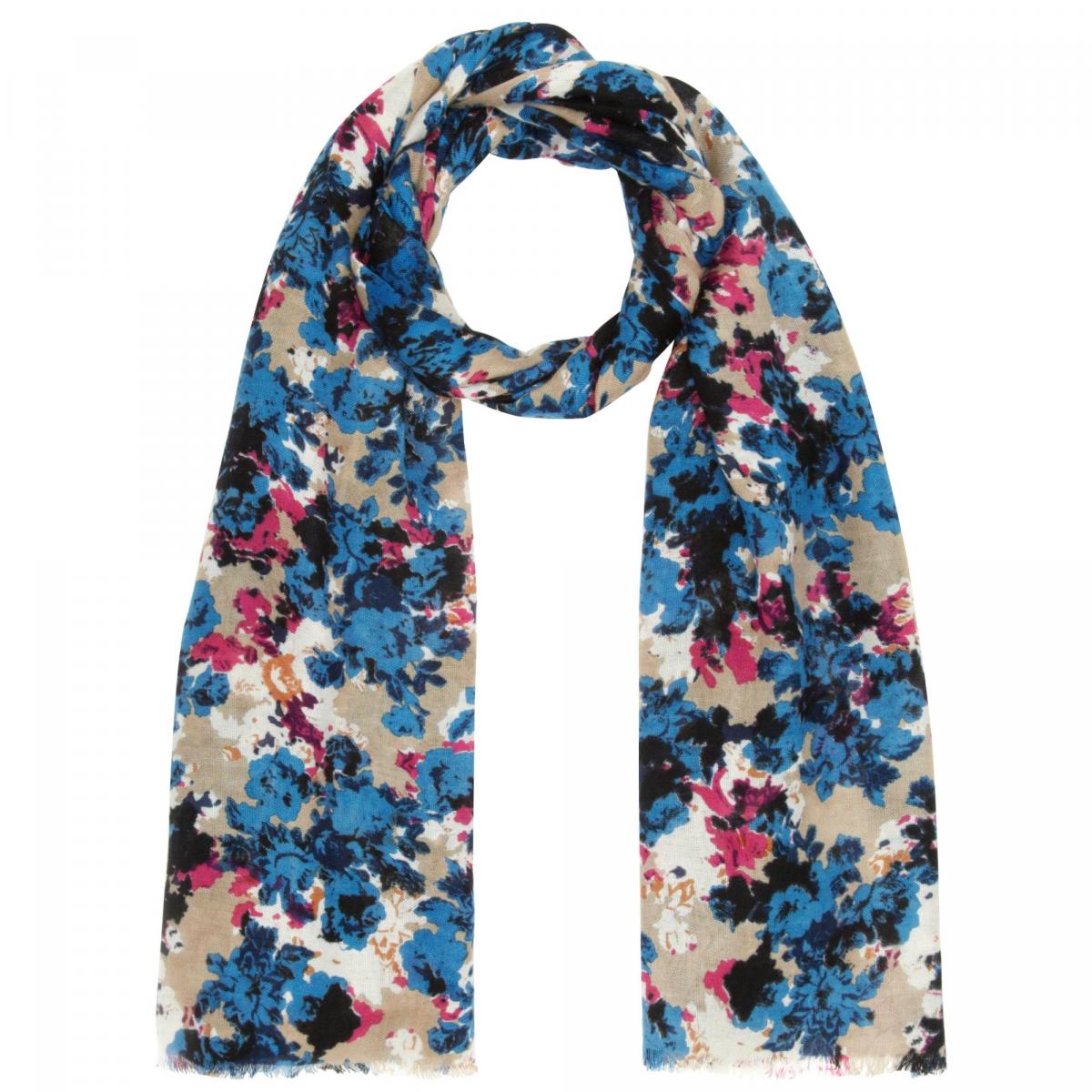 John Lewis,
Sara floral scarf, blue, £35