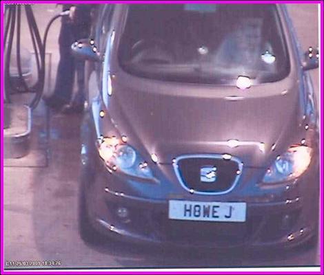 Marshall and Bush captured on CCTV making off from BP garage in Park Street, St Albans, in Jeffrey Howe's car without paying for fuel.