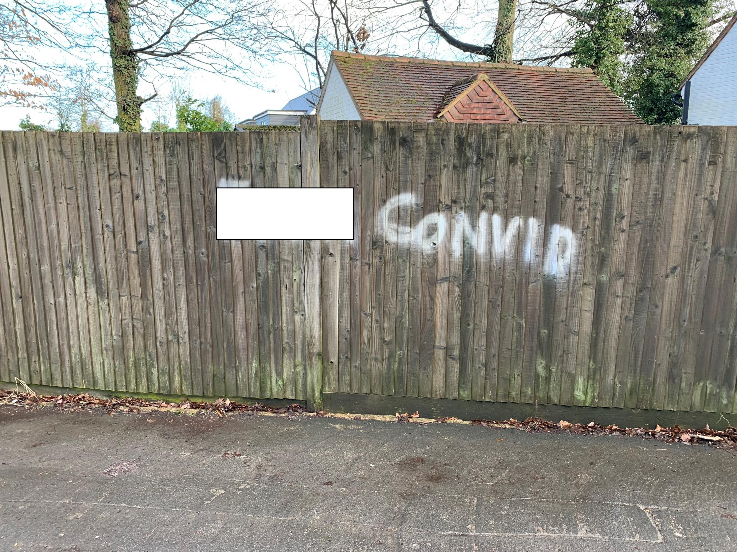 This particular graffiti in Mount Pleasant Lane has since been cleaned away