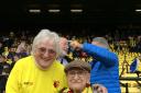 101 year old Doug Hawes and his daughter, Sue Stalley, at Saturday’s match against Sheffield Utd