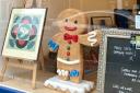 Ten gingerbread characters can be found in the city's shops.
