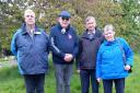 Leslie Sheehan and Mrs Sheehan, along with Robert Wall of the Friends of The Down Cemetery, Mrs Jenny Wall, Pete Richardson, and Rick Owen of RBL Trowbridge, attended the cemetery to lay a wreath at the grave of cousins Rosie Sheehan and Renee Reid.