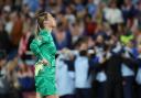 Mary Earps looks to the sky after England's World Cup final defeat to Spain. Image: Action Images