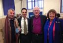 Cllr Stephen Johnson, Conservative candidate for Mayor of Watford George Jabbour, Bishop of St Albans Dr Alan Smith, current Lib Dem Mayor of Watford Dorothy Thornhill