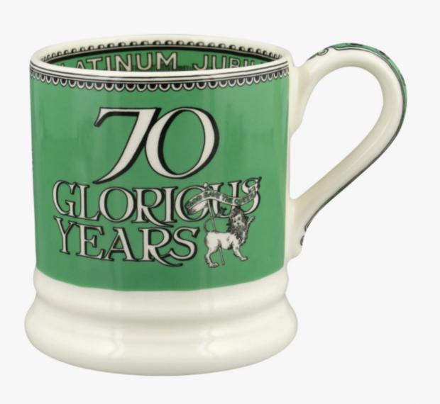 St Albans & Harpenden Review: Queen's Platinum Jubilee 70 Glorious Years 1/2 Pint Mug (Emma Bridgewater