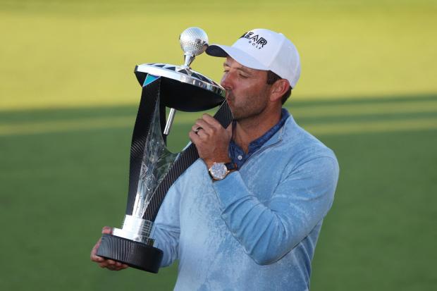 Charl Schwartzel  celebrates his victory at Centurion Club. Picture: Action Images