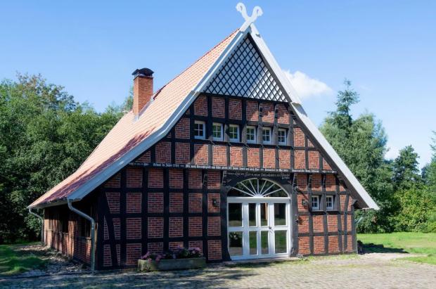St Albans & Harpenden Review: Waldhaus. Stylish half-timbered house barrel sauna - Rieste, Germany. Credit: Vrbo