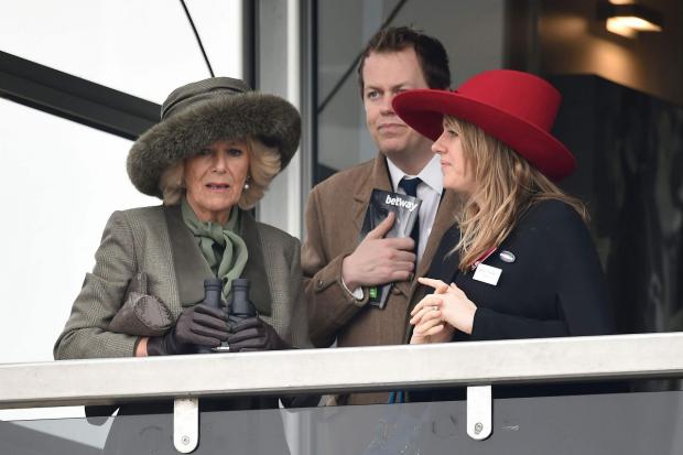 St Albans & Harpenden Review: The Duchess of Cornwall with her son Tom Parker-Bowles (centre) and daughter Laura Lopes (Joe Giddens/PA)