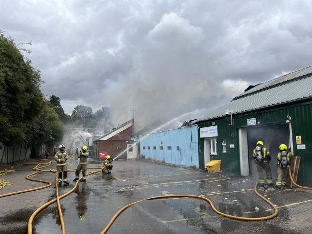 St Albans & Harpenden Review: Firefighters on the scene. Credit: Simon Tuhill