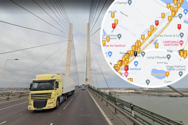 Hundreds of crashes have taken place at the Dartford Crossing in recent years