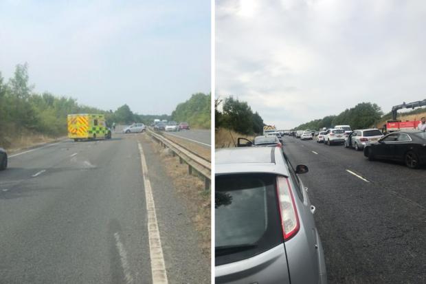 long delays on the A41 near Kings Langley