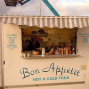 Goodbye for now. Lorraine and John's Bon Appetit catering van