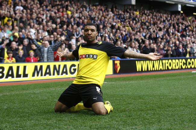 Troy Deeney at the Watford FC ground in Vicarage Road