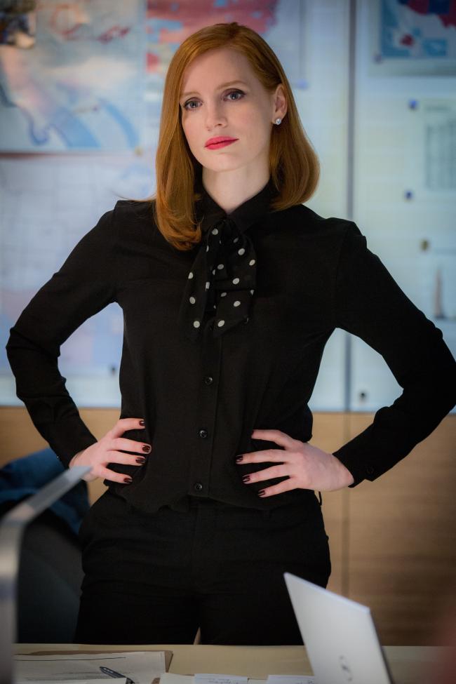 Jessica Chastain stars in Miss Sloane. Photo Credit: Kerry Hayes © 2016 EuropaCorp – France 2 Cinema